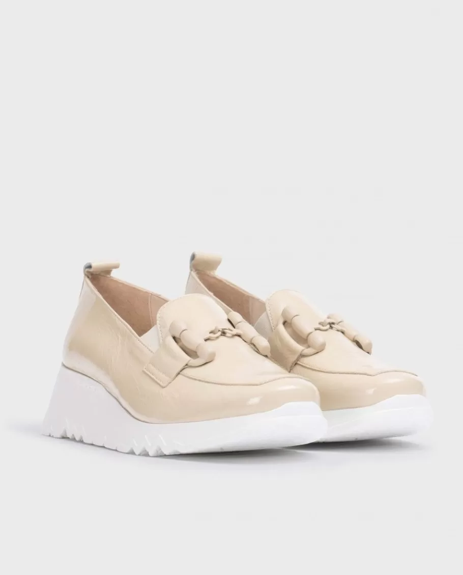 Wonders Wedges<Beige Dance Moccasin