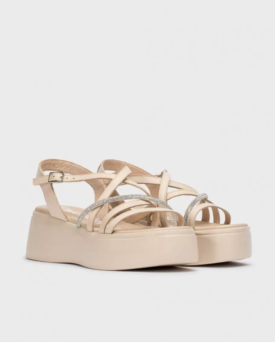 Wonders Sandals<Beige Martina Platform Sandals