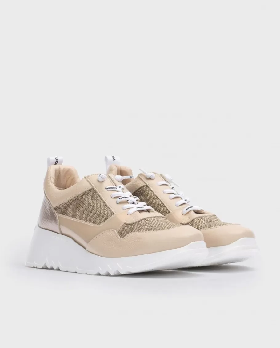 Wonders Sneakers<Beige Suki Sneaker