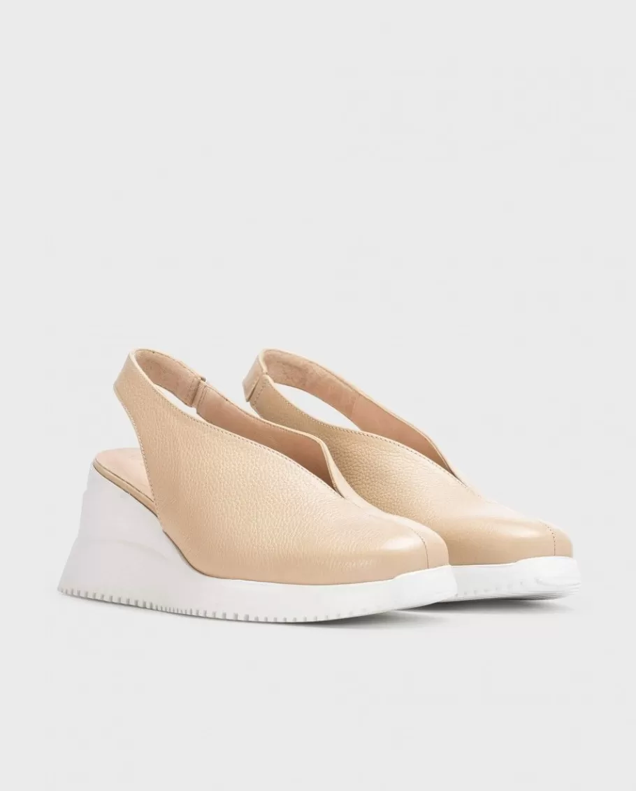 Wonders Wedges<Beige Walter Wedge Shoe