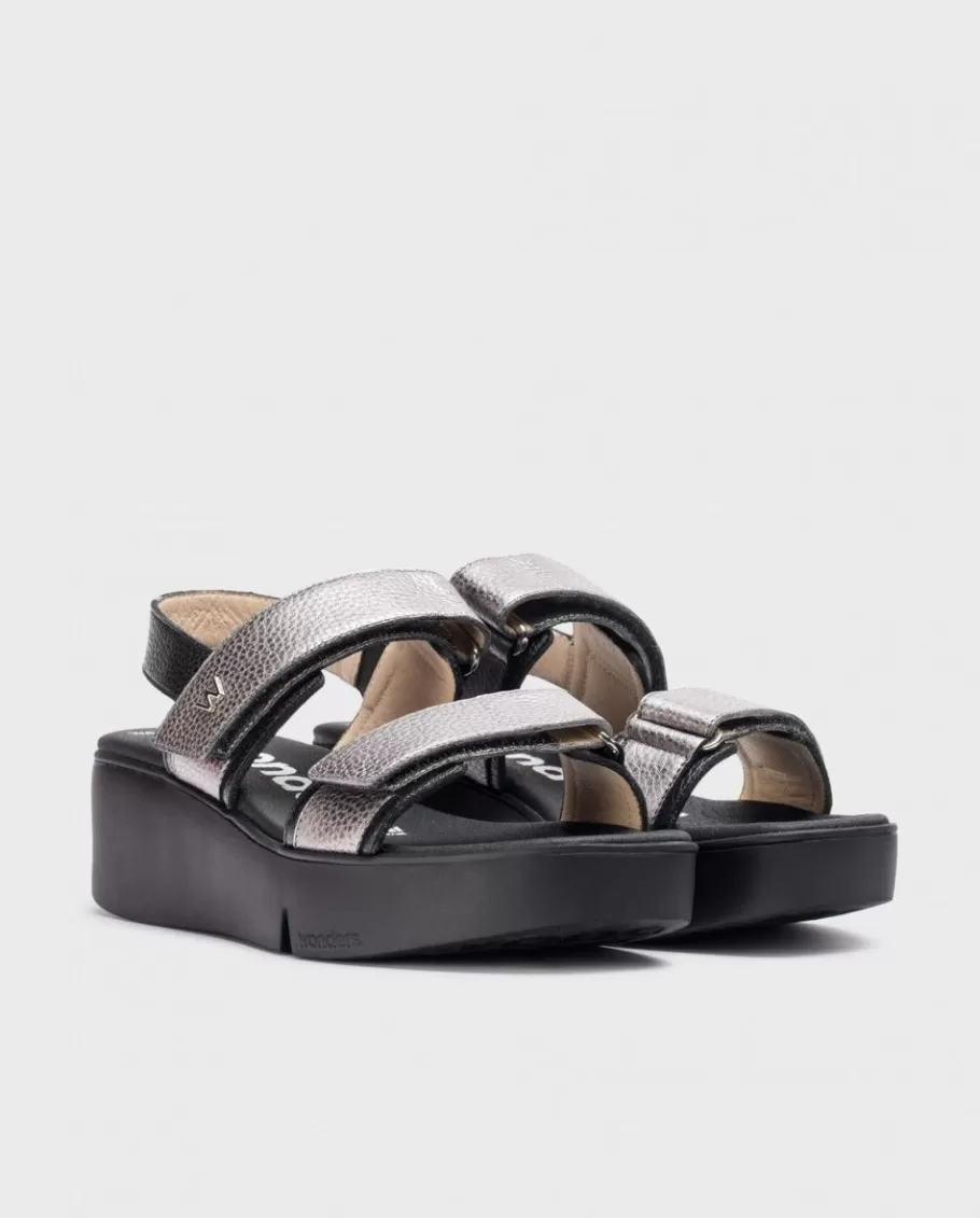 Wonders Sandals<Black Amapola Sandals