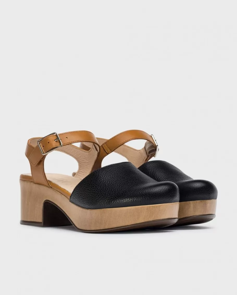 Wonders Platforms<Black Amsterdam Clog