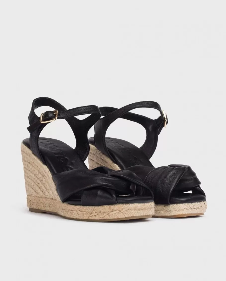 Wonders Espadrilles<Black Anuk Sandal