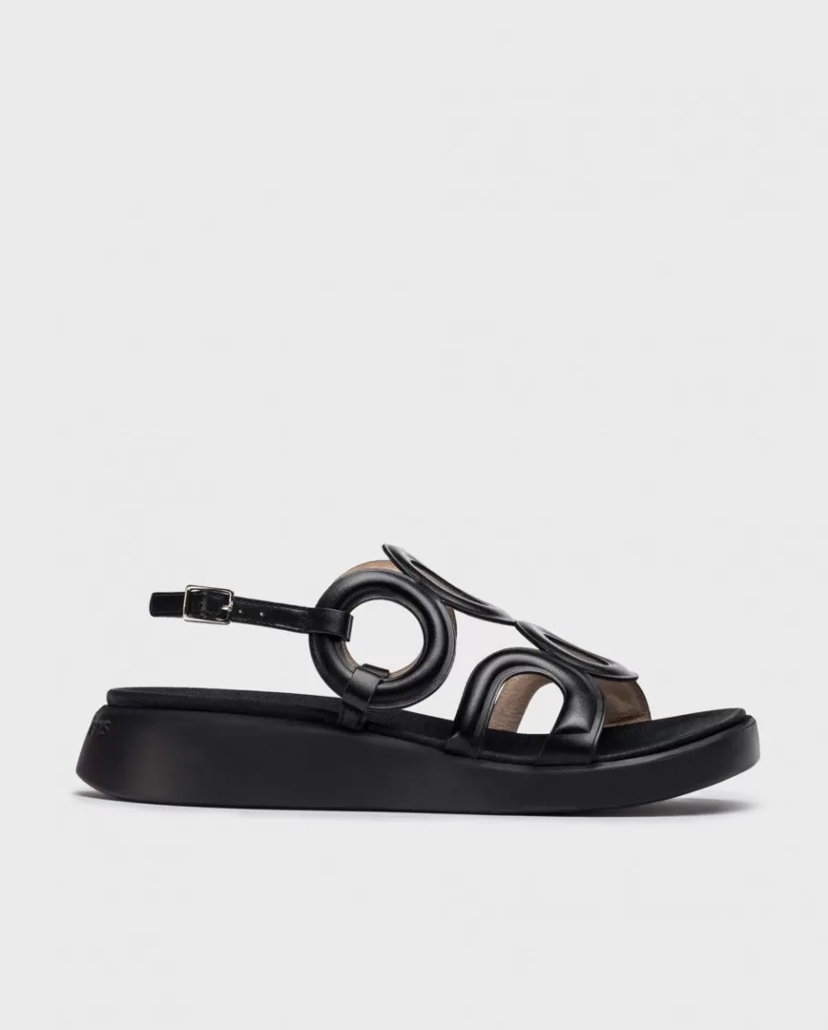 Wonders Flat Shoes<Black Arizona Sandals