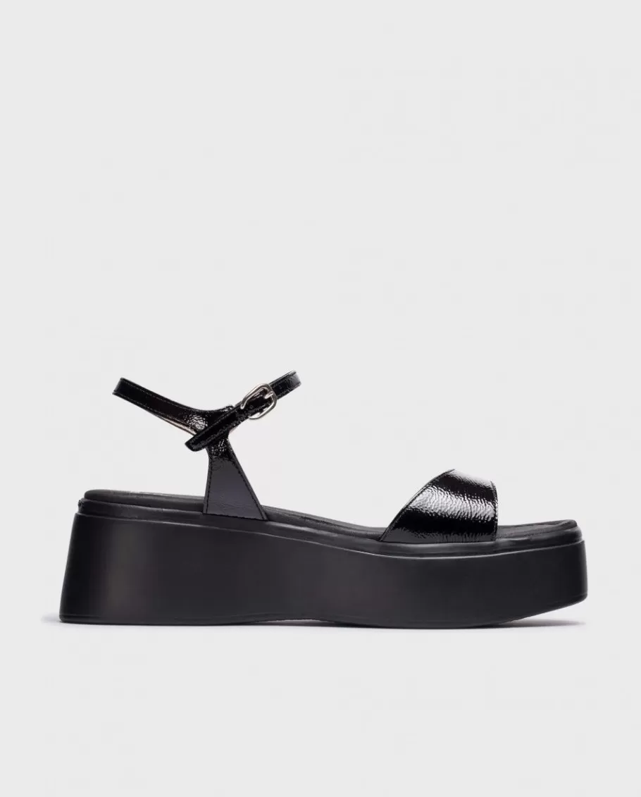 Wonders Sandals<Black Aurora Platform Sandals