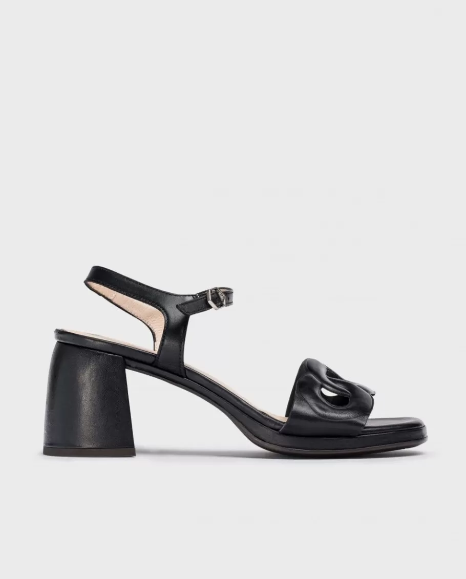 Wonders Heels<Black Emilia Heeled Sandals