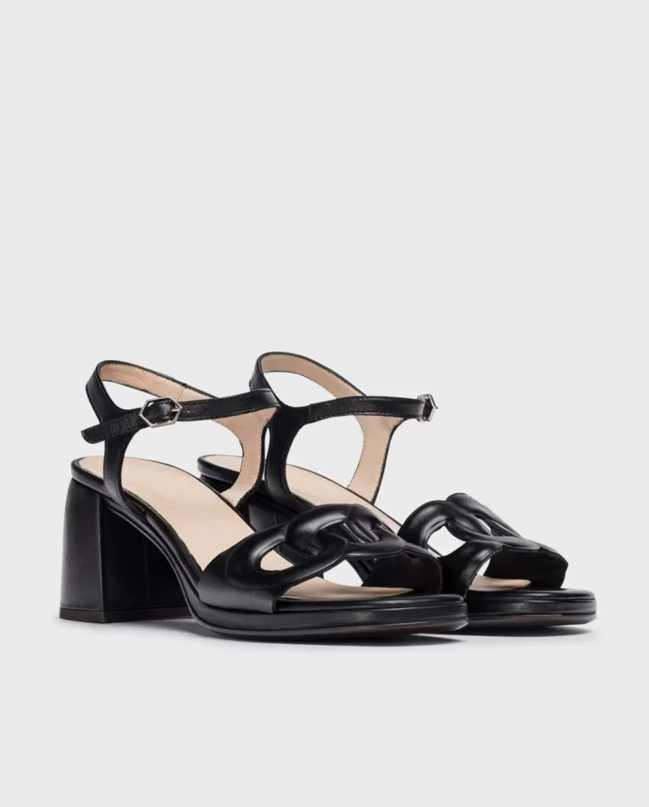 Wonders Heels<Black Emilia Heeled Sandals