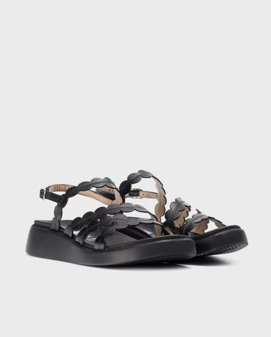 Wonders Flat Shoes<Black Motril Sandals