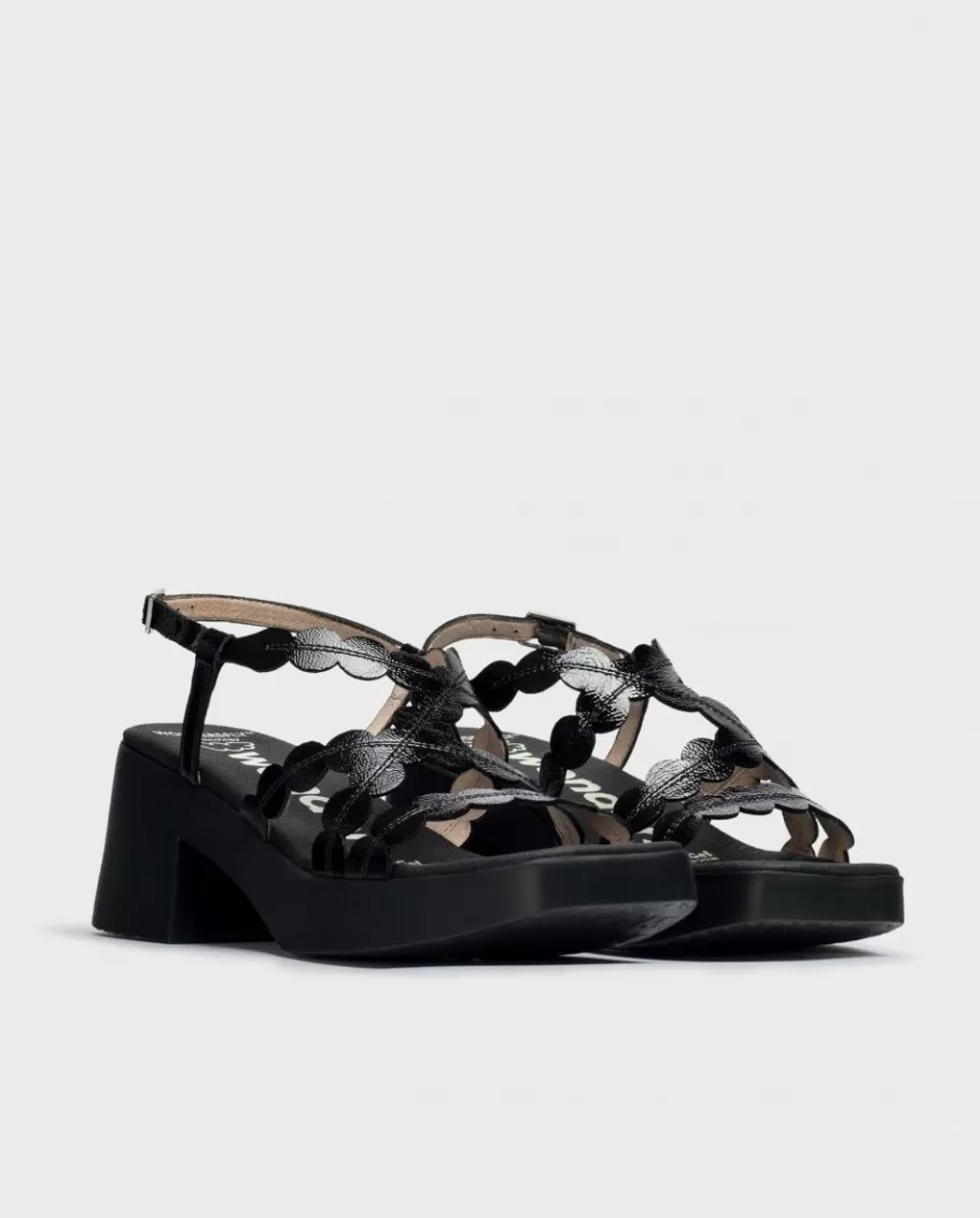 Wonders Heels<Black Neus Heeled Sandals