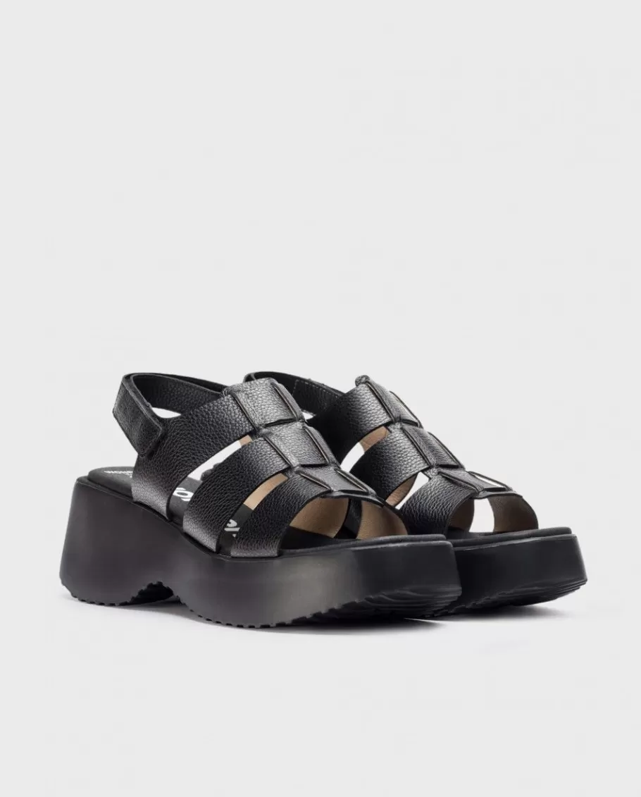 Wonders Sandals<Black Nora Sandals