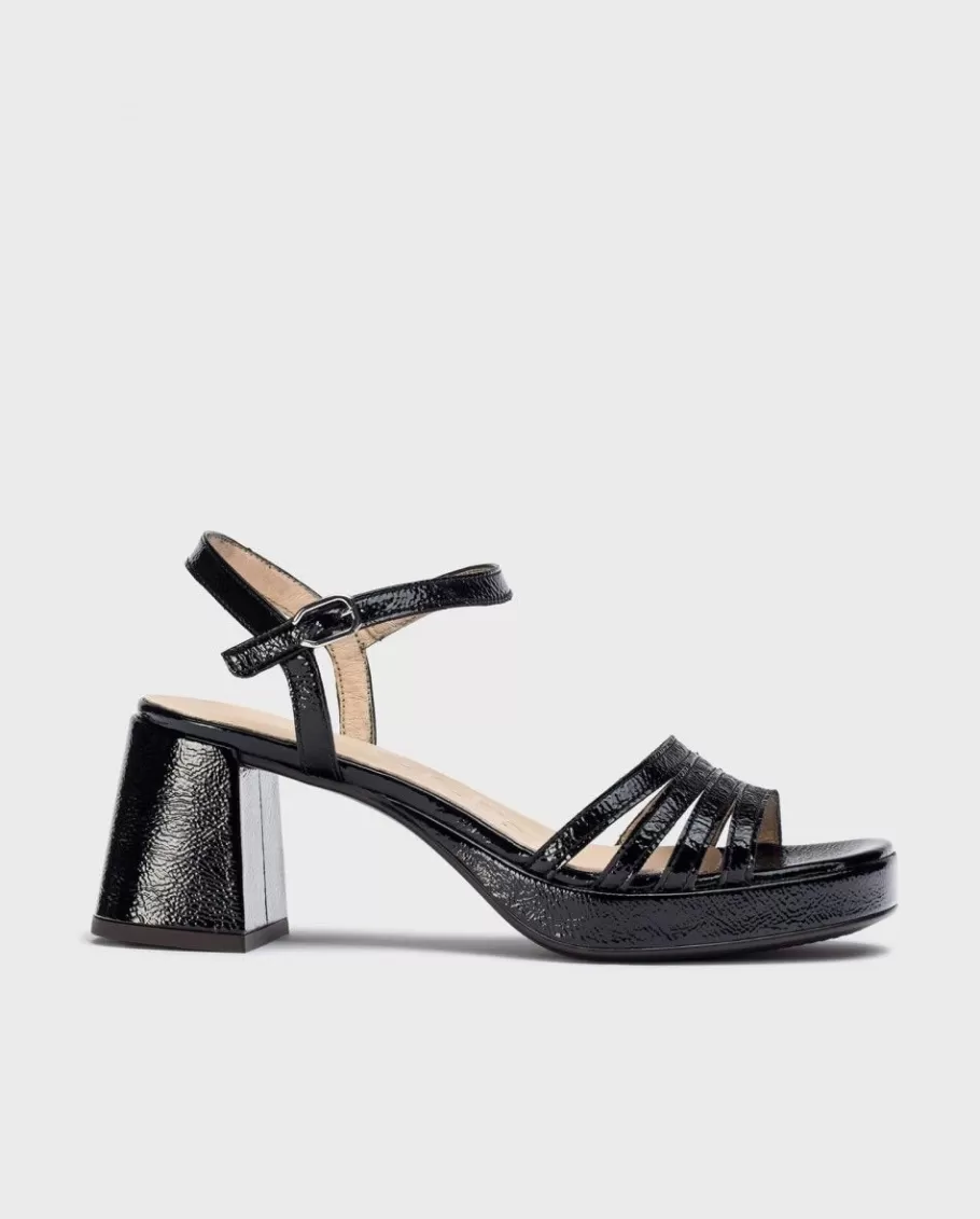 Wonders Heels<Black Zaida Heeled Sandals