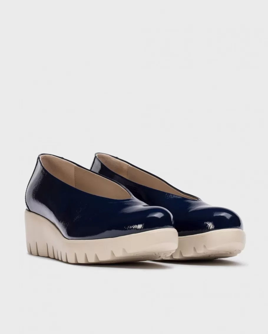 Wonders Wedges<Dark Blue Fly Shoe