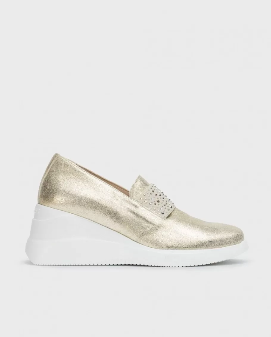 Wonders Wedges<Gold Bone Moccasin