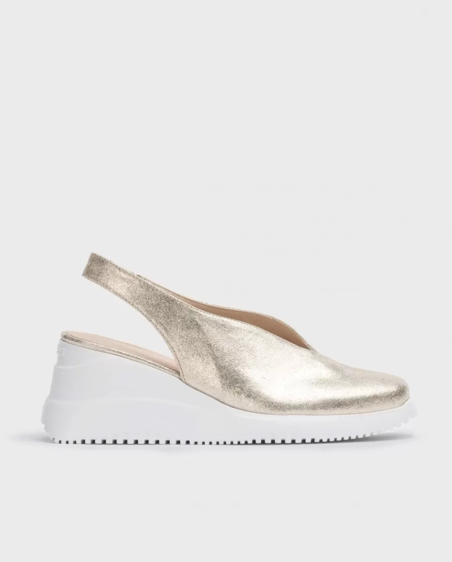 Wonders Wedges<Gold Walter Wedge Shoe