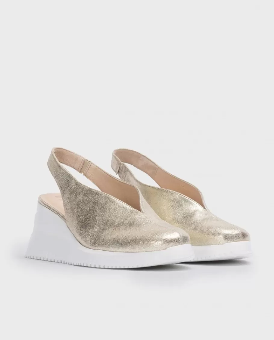 Wonders Wedges<Gold Walter Wedge Shoe