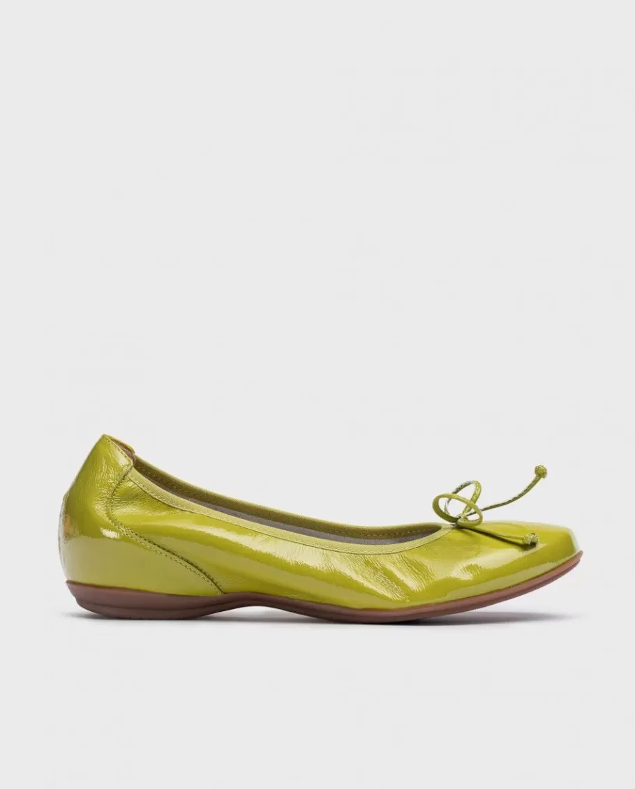 Wonders Flat Shoes<Green Atenas Ballerina