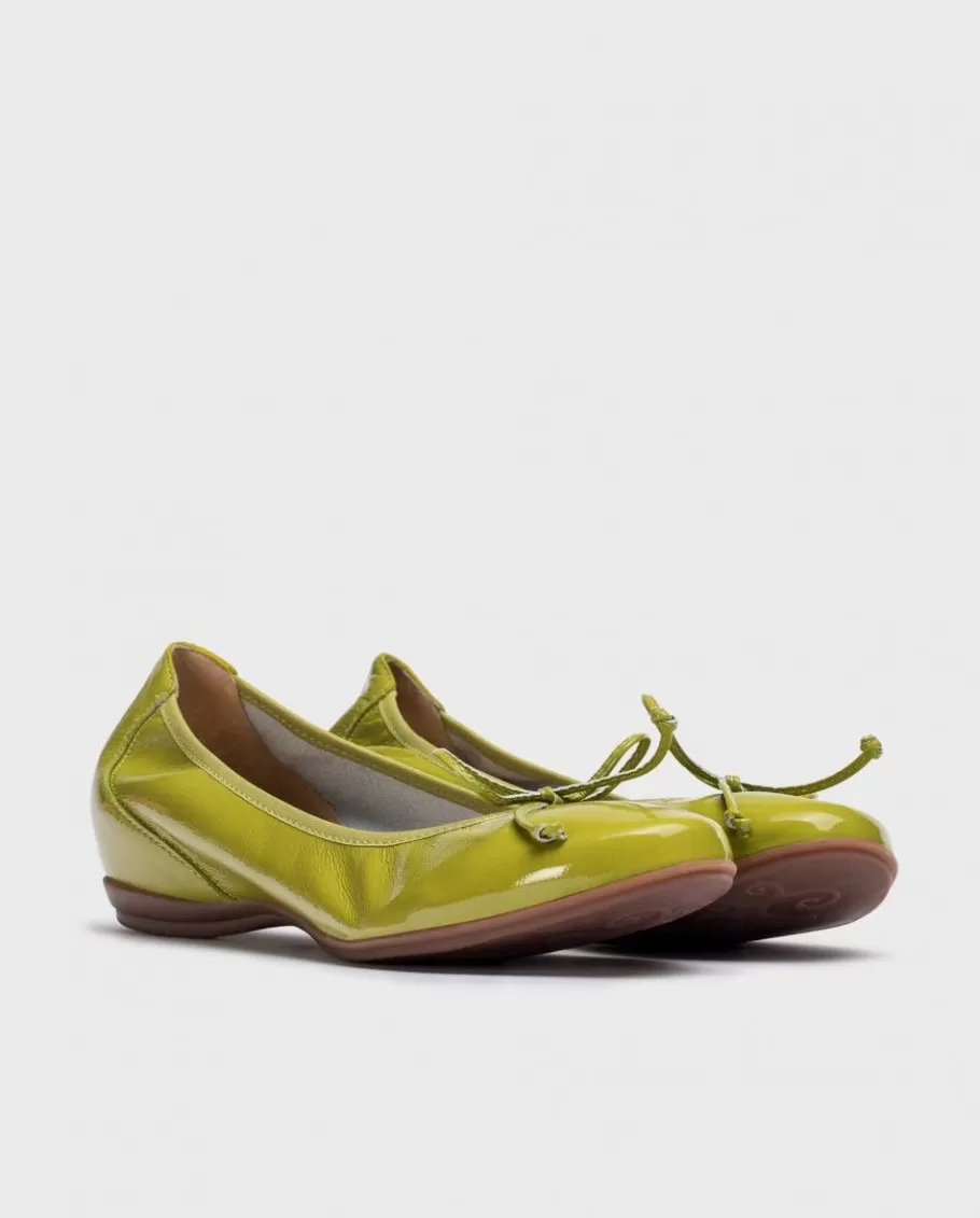 Wonders Flat Shoes<Green Atenas Ballerina