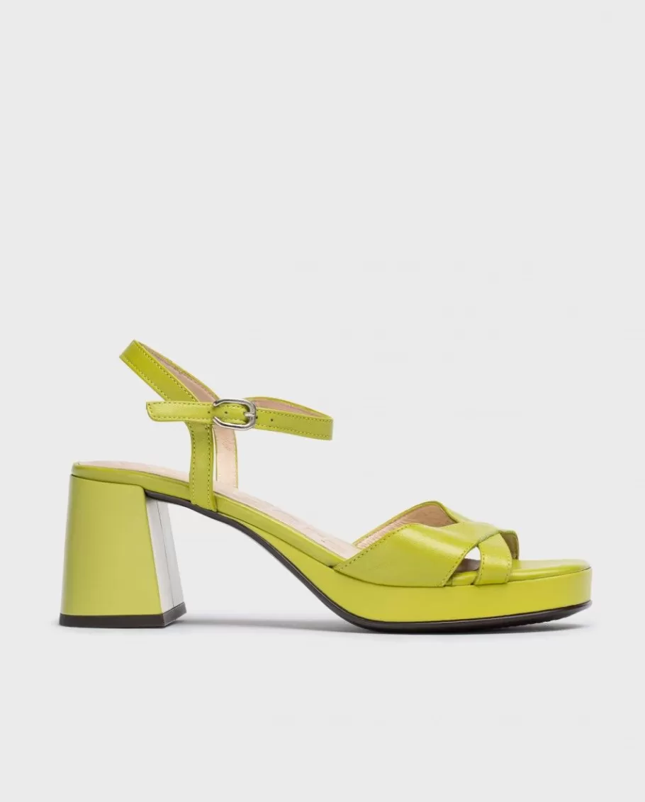 Wonders Heels<Green Lola Heeled Sandals