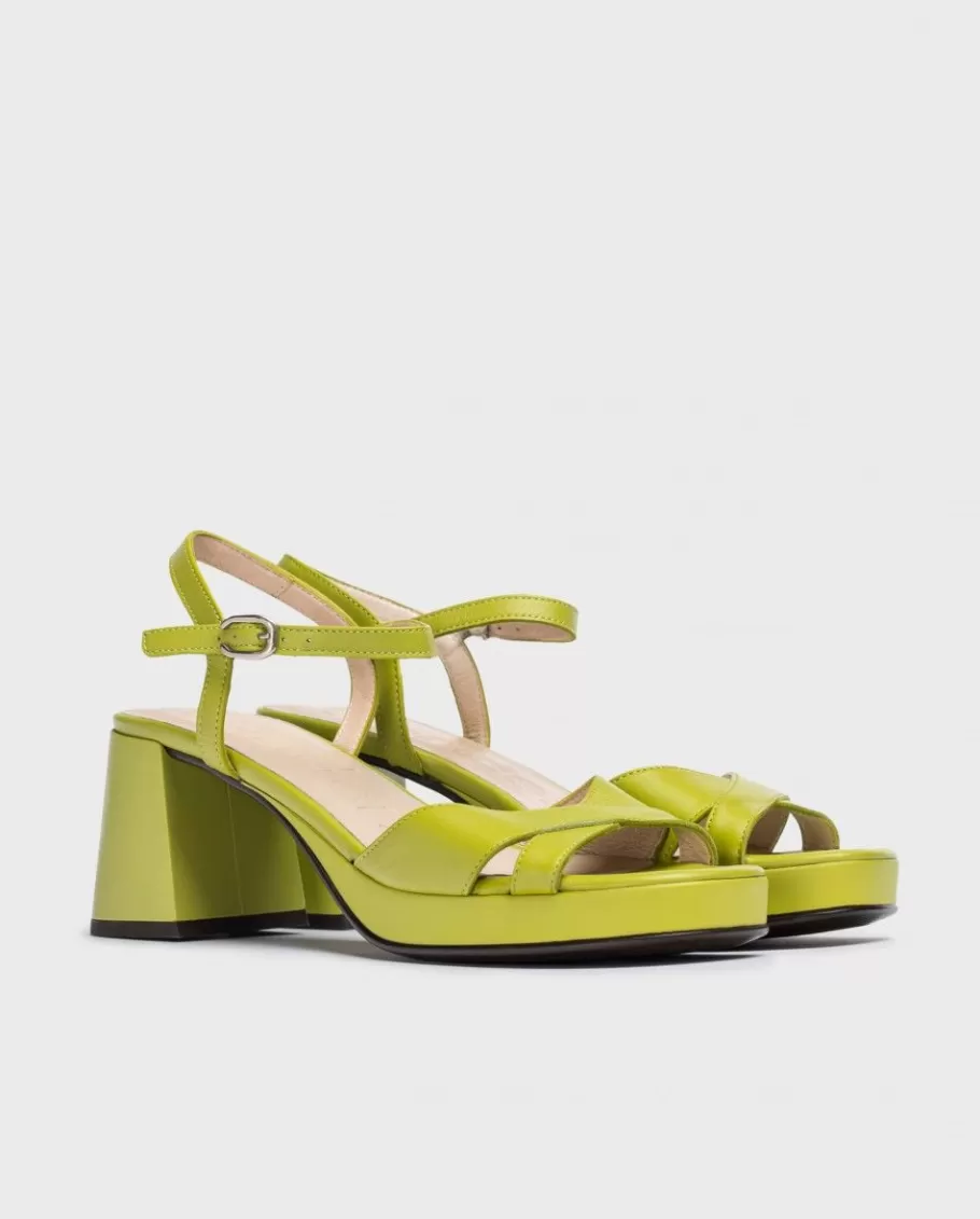 Wonders Heels<Green Lola Heeled Sandals