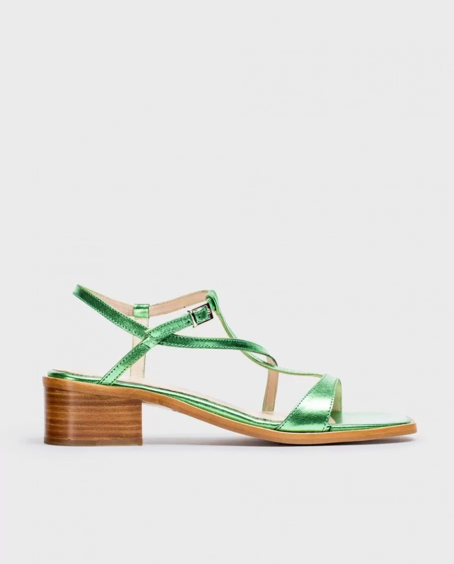 Wonders Sandals<Green Mellic Aurora Sandal