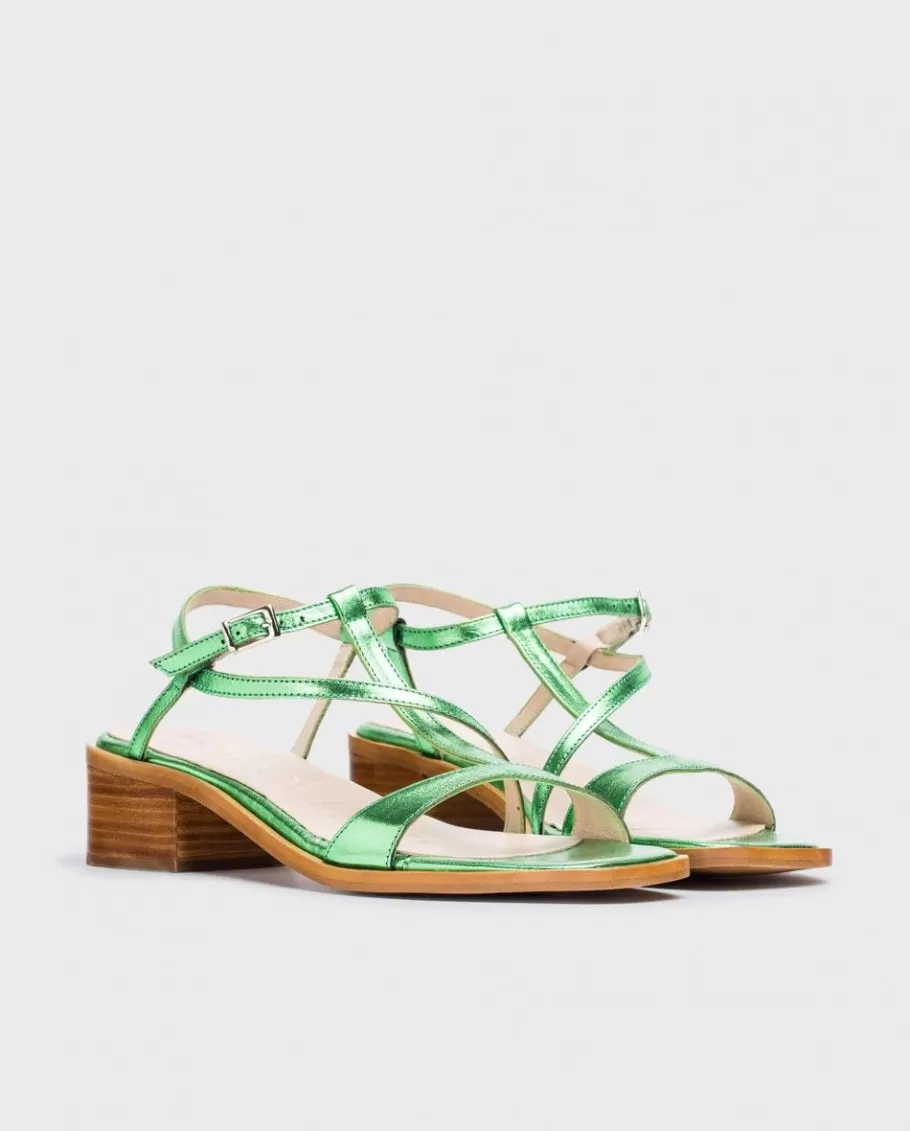 Wonders Sandals<Green Mellic Aurora Sandal