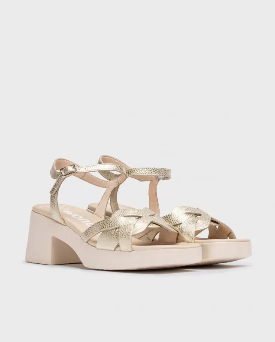 Wonders Heels<Metallic Catalina Sandals