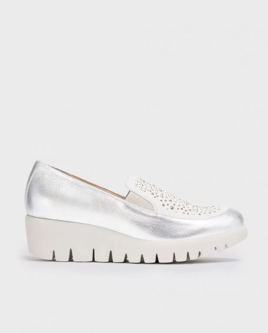 Wonders Wedges<Metallic Patent Leather Diamant Loafer