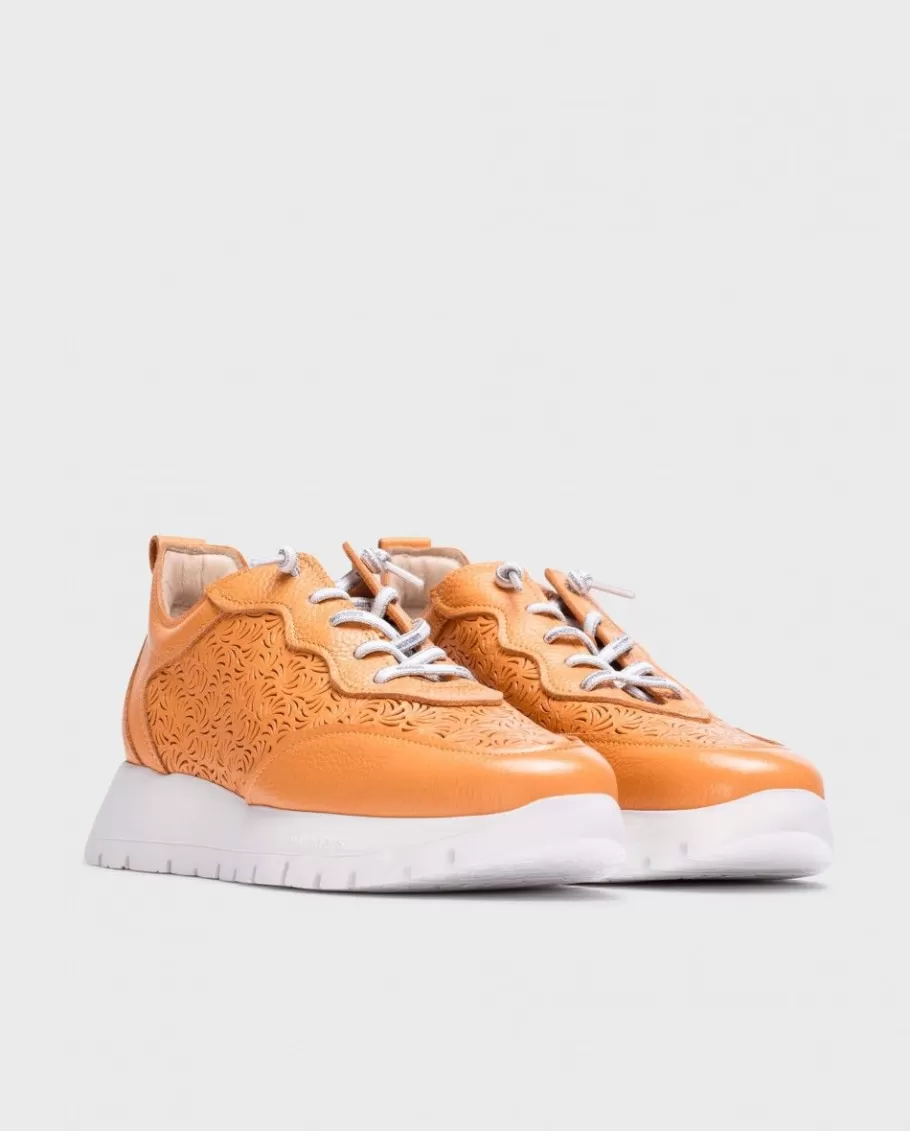 Wonders Flat Shoes<Orange Cairo Sneaker