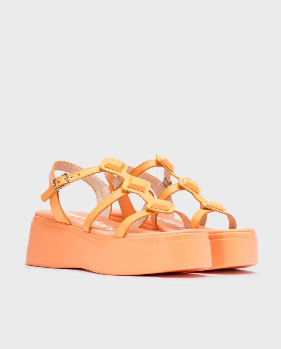 Wonders Sandals<Orange Carolina Platform Sandals