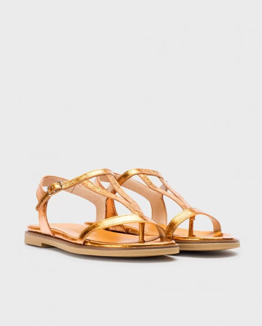 Wonders Sandals<Orange Jimena Flat Sandals