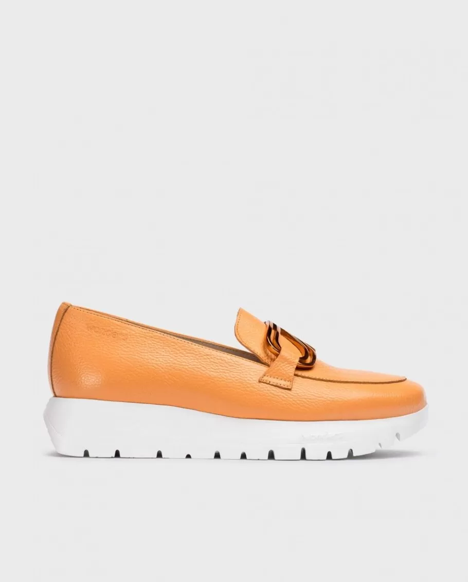 Wonders Flat Shoes<Orange Sidney Moccasin