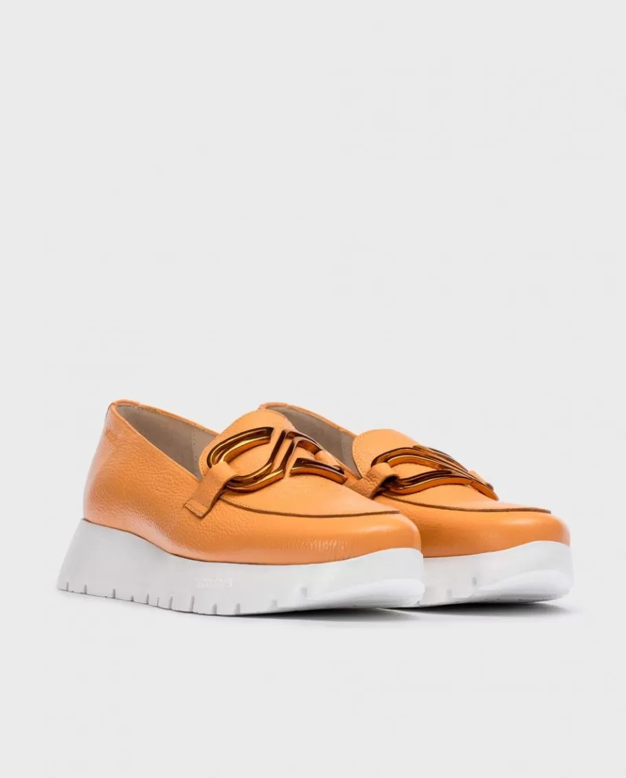 Wonders Flat Shoes<Orange Sidney Moccasin