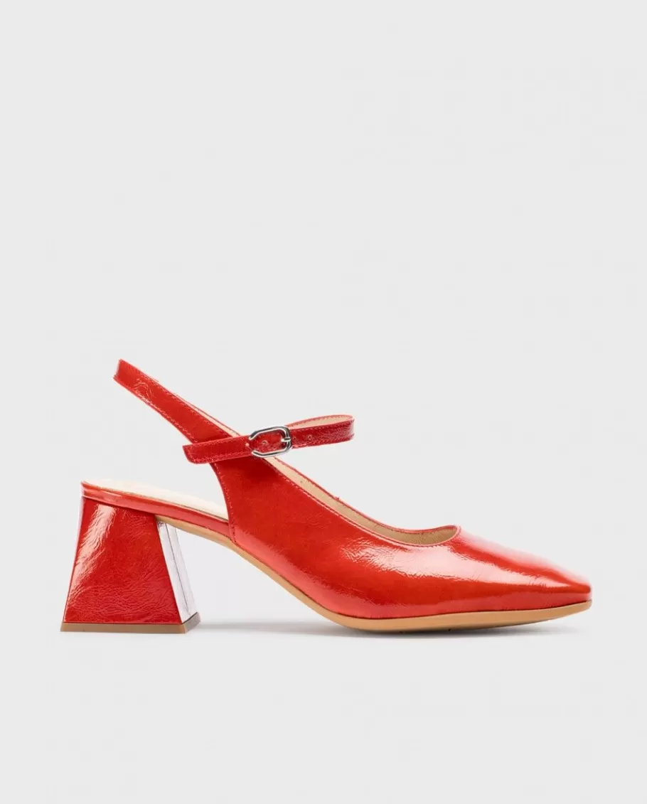 Wonders Heels<Red Jane Slingback Sandals