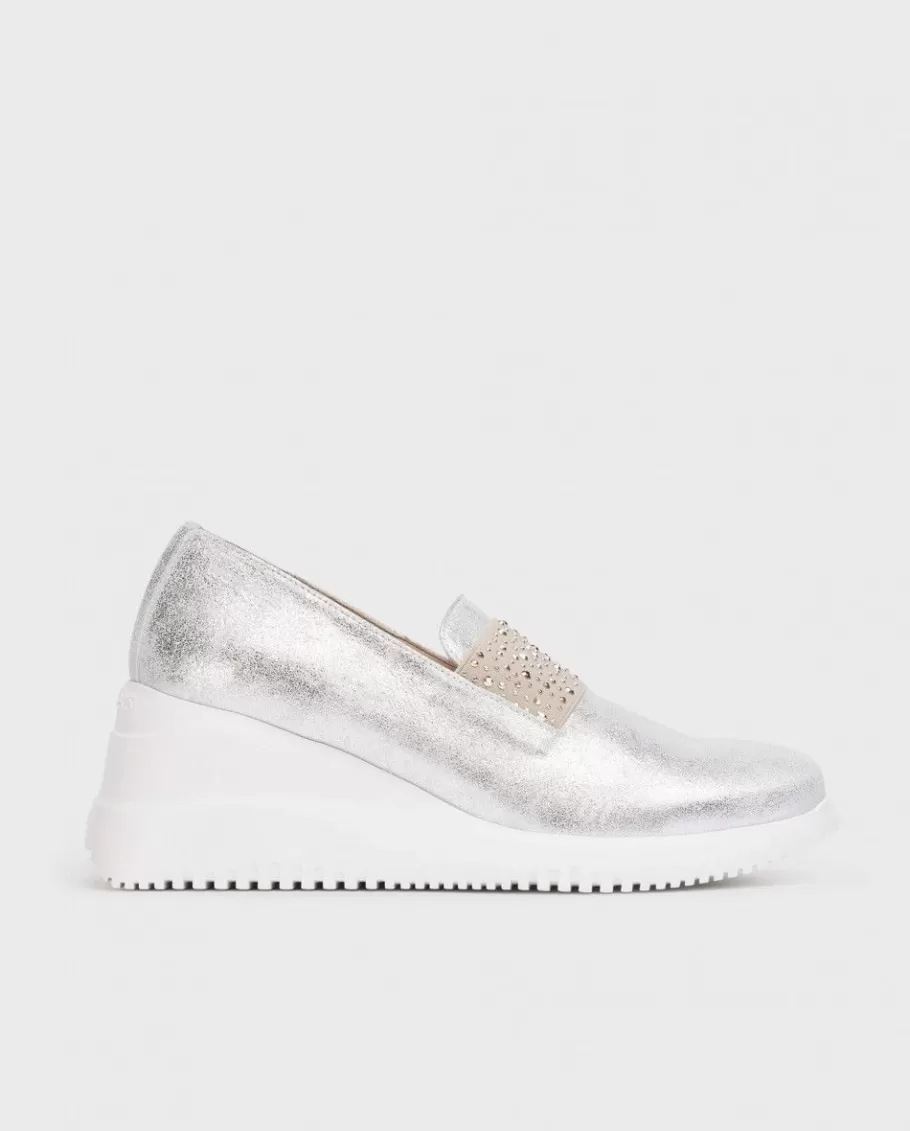 Wonders Wedges<Silver Bone Moccasin