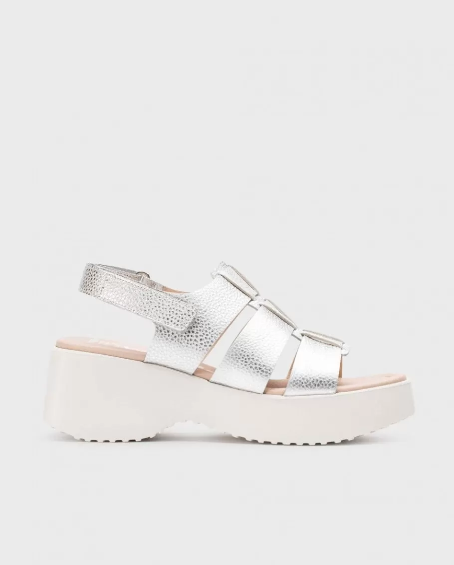 Wonders Sandals<Silver Nora Sandals