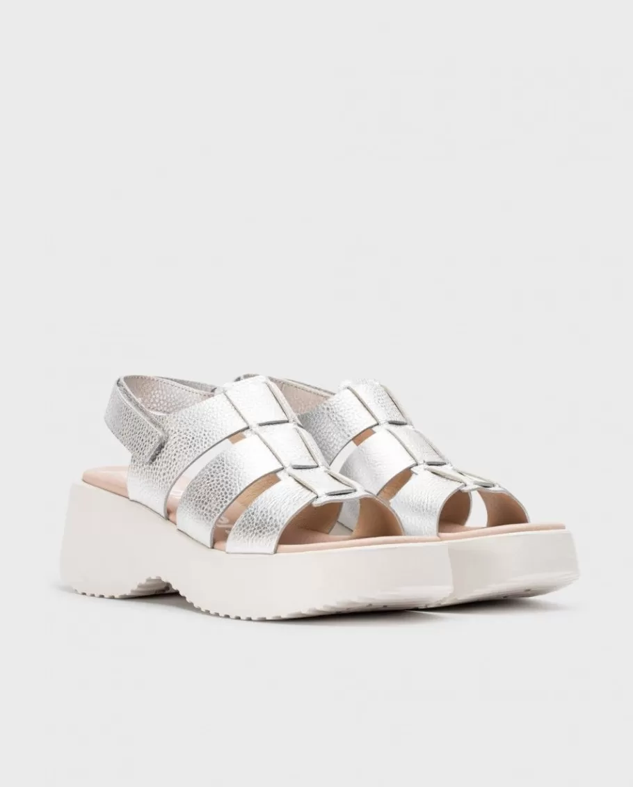 Wonders Sandals<Silver Nora Sandals