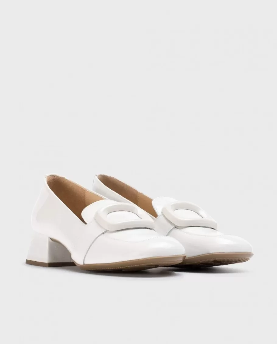 Wonders Heels<White Elein Mocassin