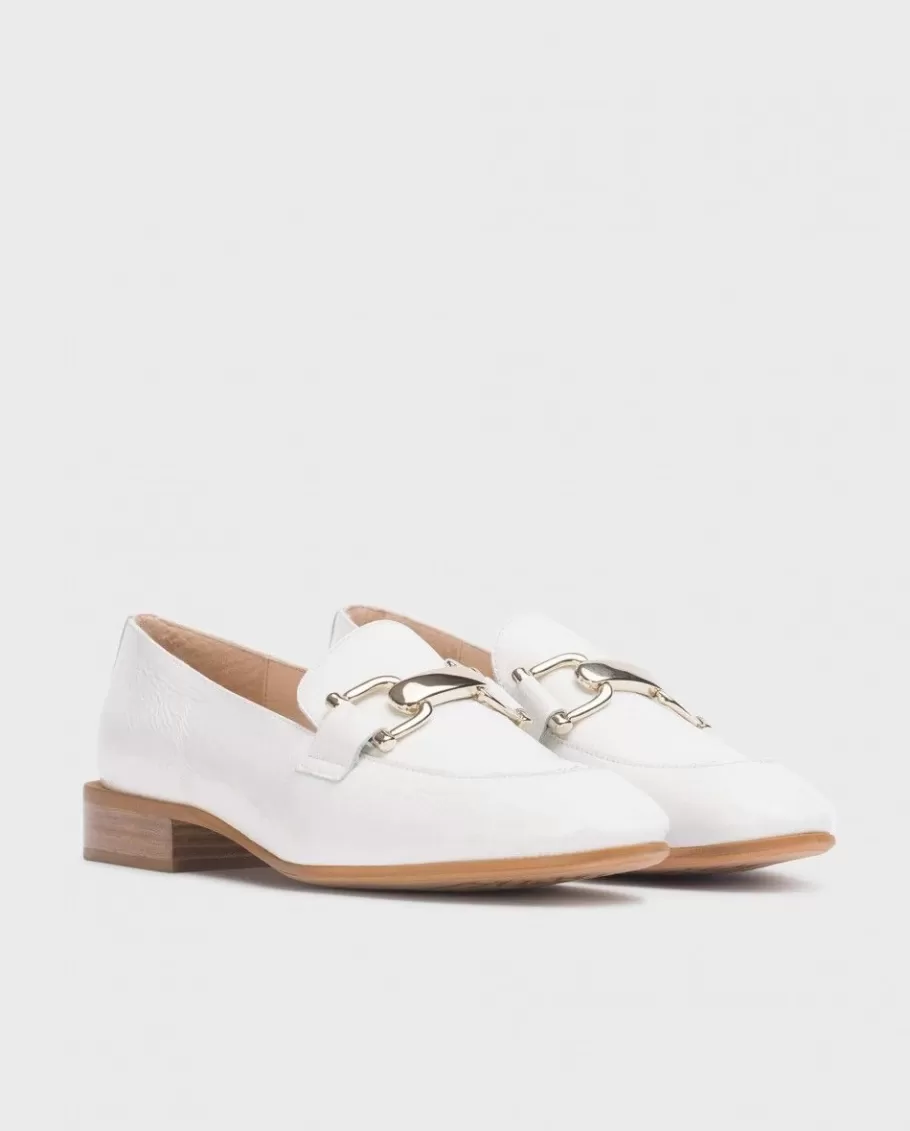 Wonders Flat Shoes<White Ermes Moccasin