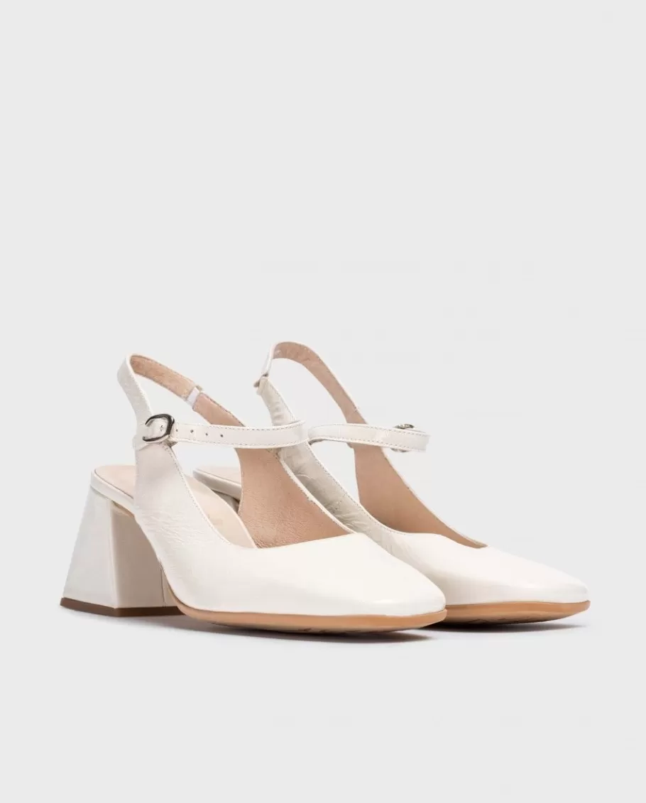 Wonders Heels<White Jane Slingback Sandals