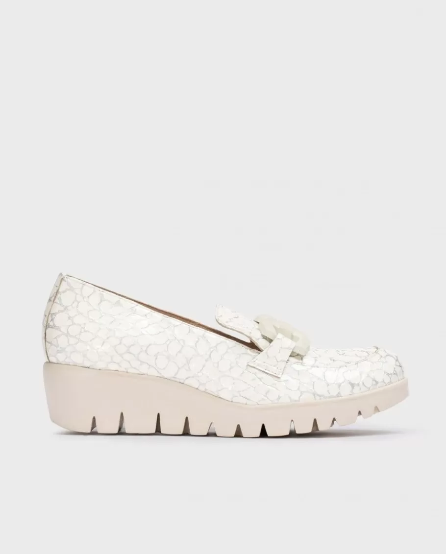 Wonders Wedges<White San Marino Moccasin