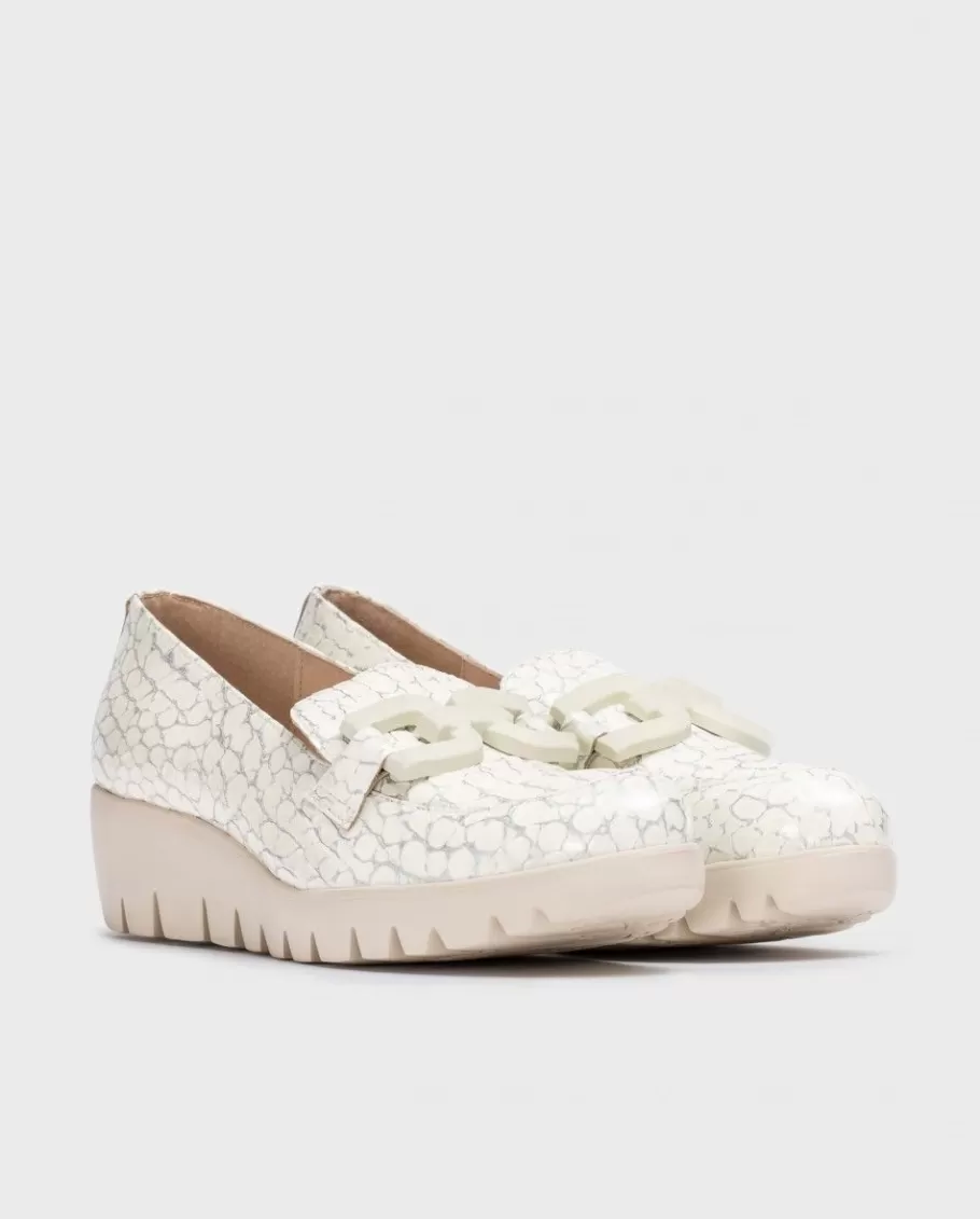 Wonders Wedges<White San Marino Moccasin